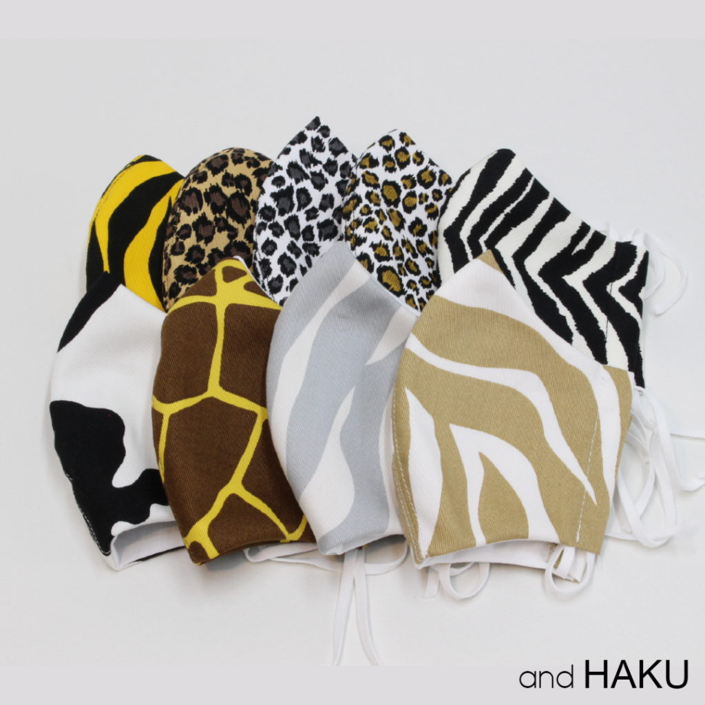 アニマル柄マスクは動物柄綿ツイルを使用したマスクです 新装工芸 And Haku 帽子企画製造販売